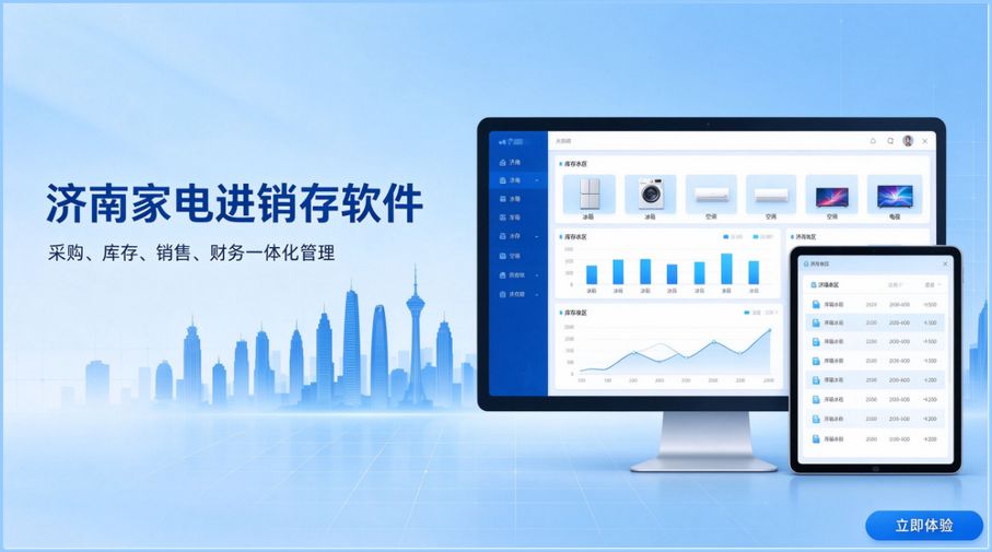 济南家电进销存软件电脑与平板多端数据同步